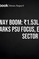 ₹1.53 Lakh Crore Railway Investment Fuels PSU Surge, Lifts Steel and Cement