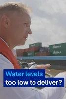 DW News. . Germany's supply chains are under pressure as low water levels on the River Rhine disrupt cargo traffic. With road and rail projects already causing delays, could a new ship design keep goods moving? #dwbusiness #Germany #Rhine 