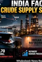 India Refiners Face Crude Supply Crunch as US Tariff Risks Mount
