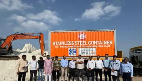 Indian Railways conducts first successful trial of stainless steel containers for salt loading