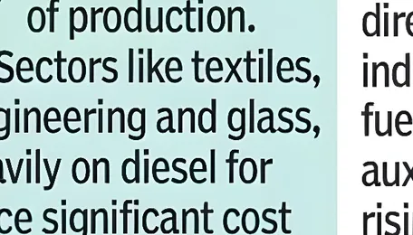 Gujarat industries grapple with 25% rise in bulk diesel costs 