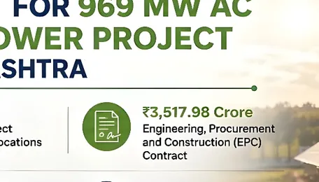 VIKRAN Engineering Secures ₹3,518 Crore EPC Contract for 969 MW Solar Project in Maharashtra 