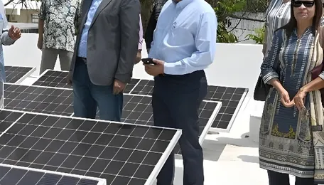 Dept. of Environmental Science at KU installs rooftop solar system, automatic sound level monitoring station 