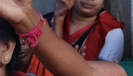 ‘My land is calling me’: Displaced villagers protest against proposed solar plant on Damodar River 