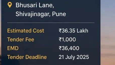 Pune Municipal Corporation tenders electrical lighting works in Bhusari Lane, Zone 2, Shivajinagar