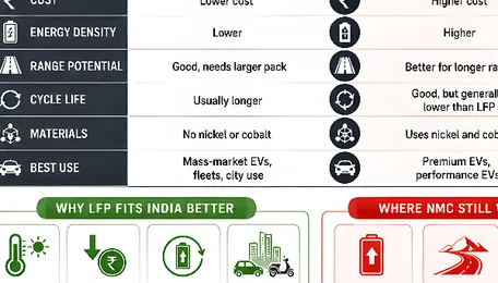 LFP vs NMC Battery: Which EV Battery Is Safer and Better for India? 