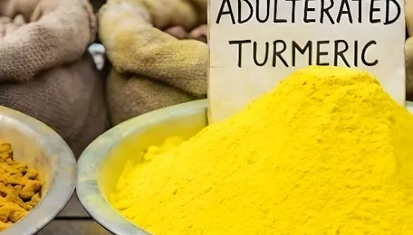What is cancer causing auramine used as turmeric in India? 