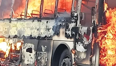 RTC electric bus gutted near Karimnagar, all 41 passengers safe 
