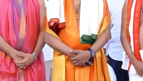 Janasena MP Lingamaneni Ramesh performs Khadgamala Archana for PM Modi 