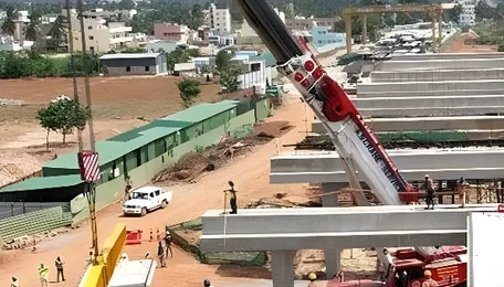 Suburban rail project's first T-girder launched at Bengaluru's Huskur station 