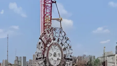 India's largest rail tunnel boring machine cutterhead lowered for Mumbai bullet train project 