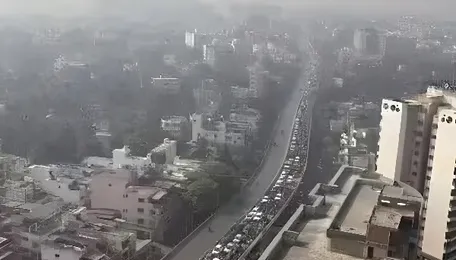 Pune Commuters Stuck After Earthmover Breakdown Creates Long Jams On Sinhagad Road