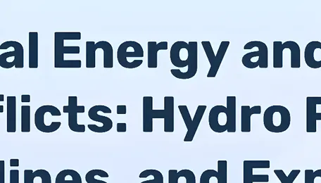 Global Energy and Resource Conflicts: Hydro Projects, Pipelines, and Exploration Deals in Focus 