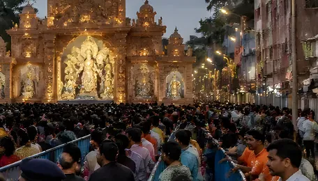 Drone Surveillance Tightens Puja Crowd Control in Barrackpore