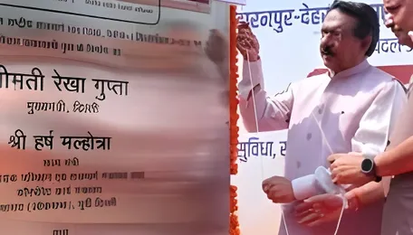 Minister of State for Corporate Affairs and Road Transport and Highways Shri Harsh Malhotra Lays Foundation Stones for Two Foot Over Bridges on Delhi-Saharanpur-Dehradun Expressway in East Delhi 