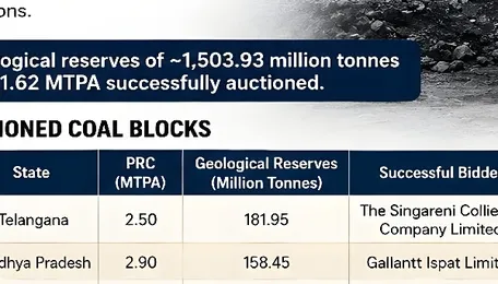 Government auctions six coal blocks, projects Rs 1,984 crore annual revenue and over 15,700 jobs 