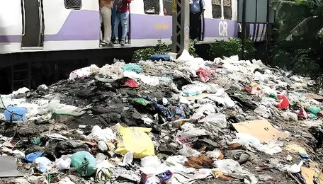 Mumbai Railways Remove Massive Trackside Waste Before Monsoon