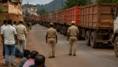 Sanvordem Mining Transport Halt Deepens Truckers’ Local Hiring Fight