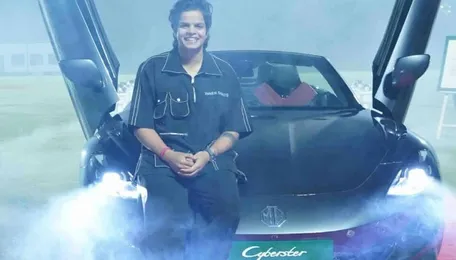 Indian Cricketer Shafali Verma Drives Home the MG Cyberster: A New Era of Performance and Electric Luxury 