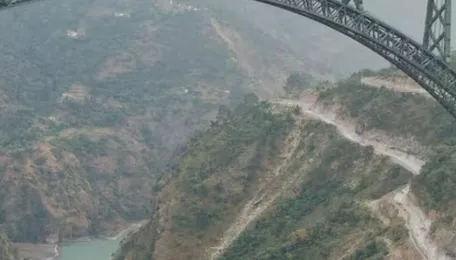 Chenab Bridge Surpasses Eiffel Tower as Tallest Railway Arch 