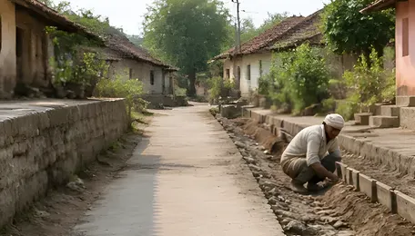 Government of Maharashtra issues tender for concrete gutter construction in Shiradhane Pr. NER, Dhule