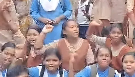 Students block road over power outage 