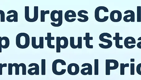 China Urges Steady Coal Production After Thermal Coal Price Rise - News and Statistics 
