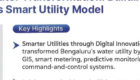 Bengaluru’s Water Transformation: Building India’s Smart Utility Model 