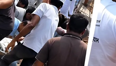 Soil collapses on Pune service road during construction; 3 workers trapped 