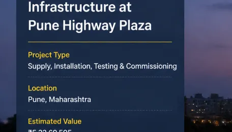 MahaTenders issues electrical works tender for Madhe Dodke Plaza highway highmast in Pune