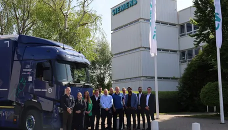 Siemens begins eHGV trial in UK operations