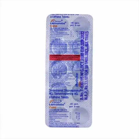 Lemolate Gold Cold Relief Tablets | Buy Online