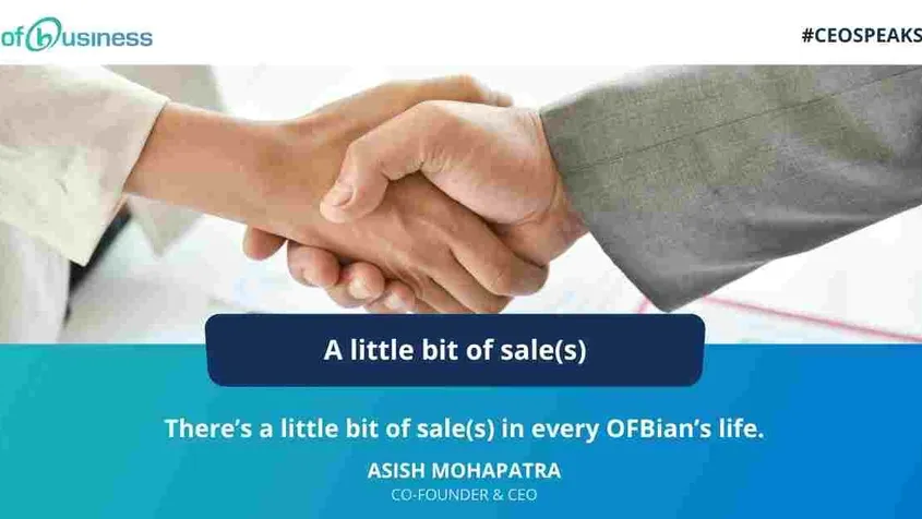 A little bit of sale(s) (Memories from my early sales team addresses at OfBusiness)