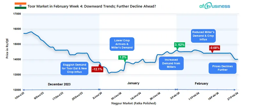 Toor Market in February Week 4: Downward Trends; Further Decline Ahead?